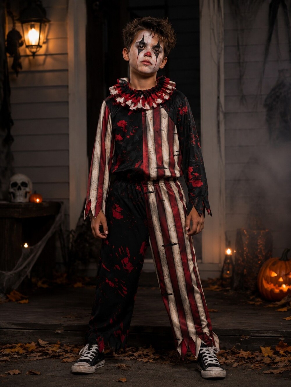 California Costumes Killer Clown Halloween Costume Size 10 Unisex Creepy EUC